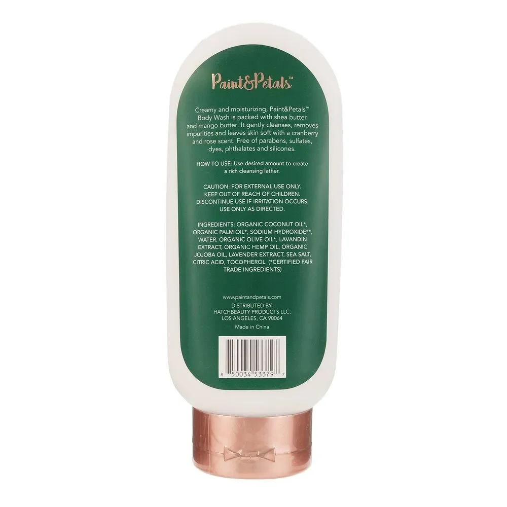 PAINT & PETALS Cranberry & Rose Body Wash, Creamy 10 Fl Oz
